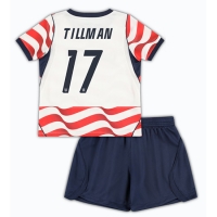 Camiseta Estados Unidos Malik Tillman #17 Primera Equipación Replica Mundial 2026 para niños mangas cortas (+ Pantalones cortos)